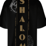 Camiseta Oversized Shalom - Preta