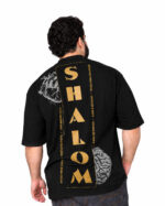 Camiseta Oversized Shalom - Preta